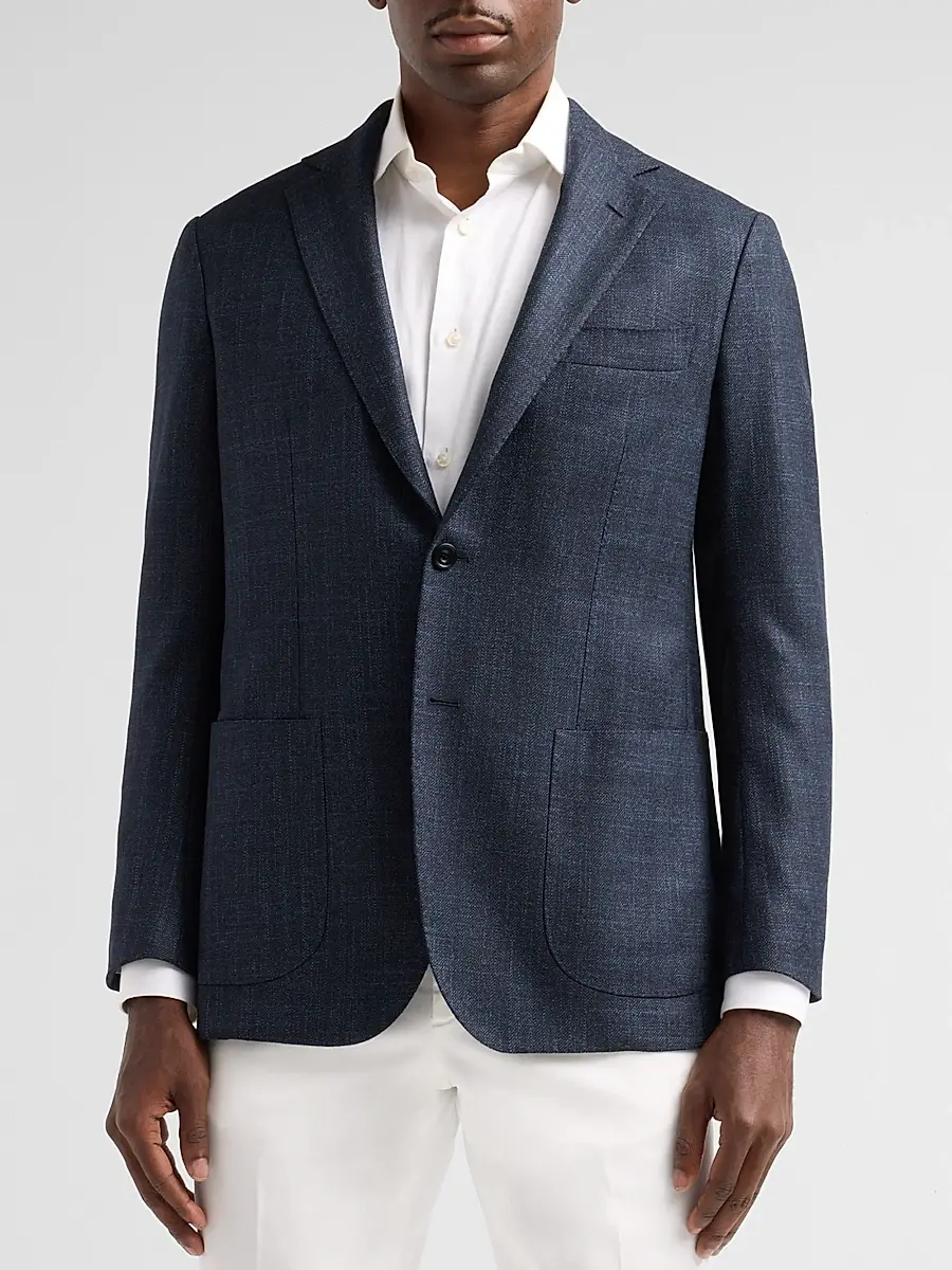 Sartorio Napoli Men's Textured Wool-Silk-Blend Sport Coat | Thumbnail 4 Sartorio Napoli Men's Textured Wool-Silk-Blend Sport Coat | Thumbnail 4