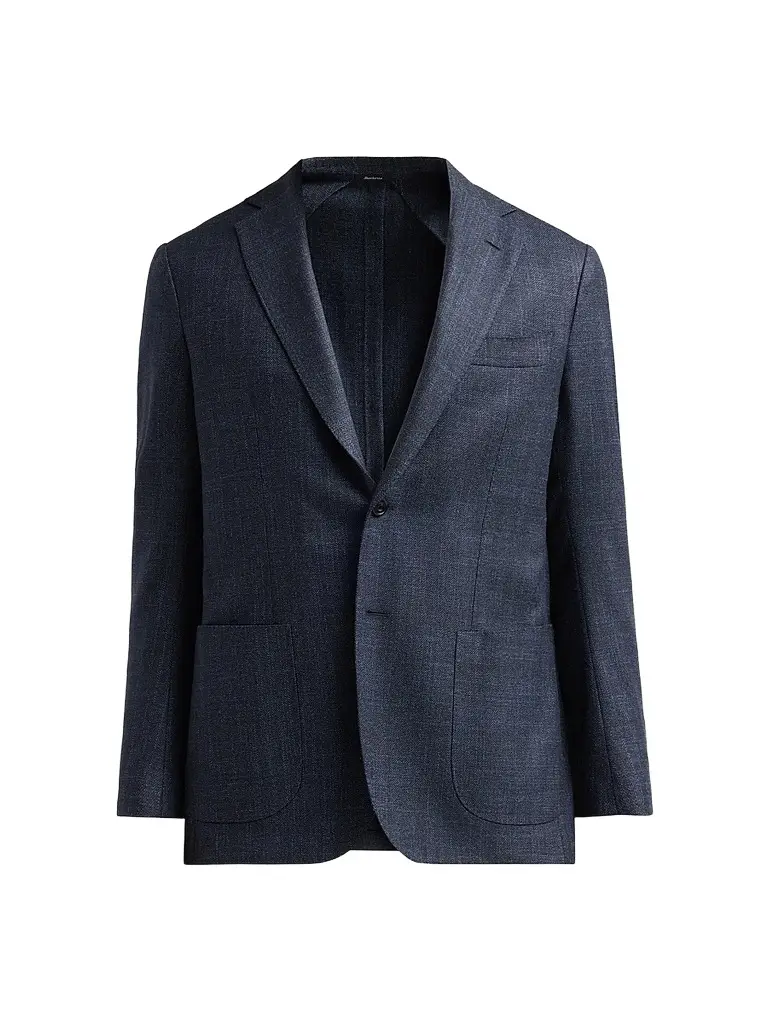 Sartorio Napoli Men's Textured Wool-Silk-Blend Sport Coat