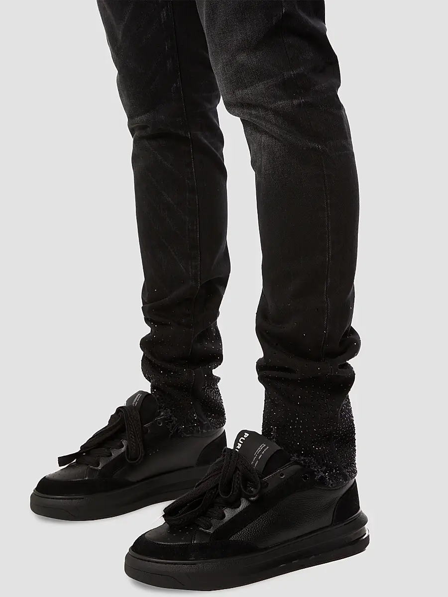 Purple Brand Men's High Contrast Bling Skinny Jeans | Thumbnail 3 Purple Brand Men's High Contrast Bling Skinny Jeans | Thumbnail 3