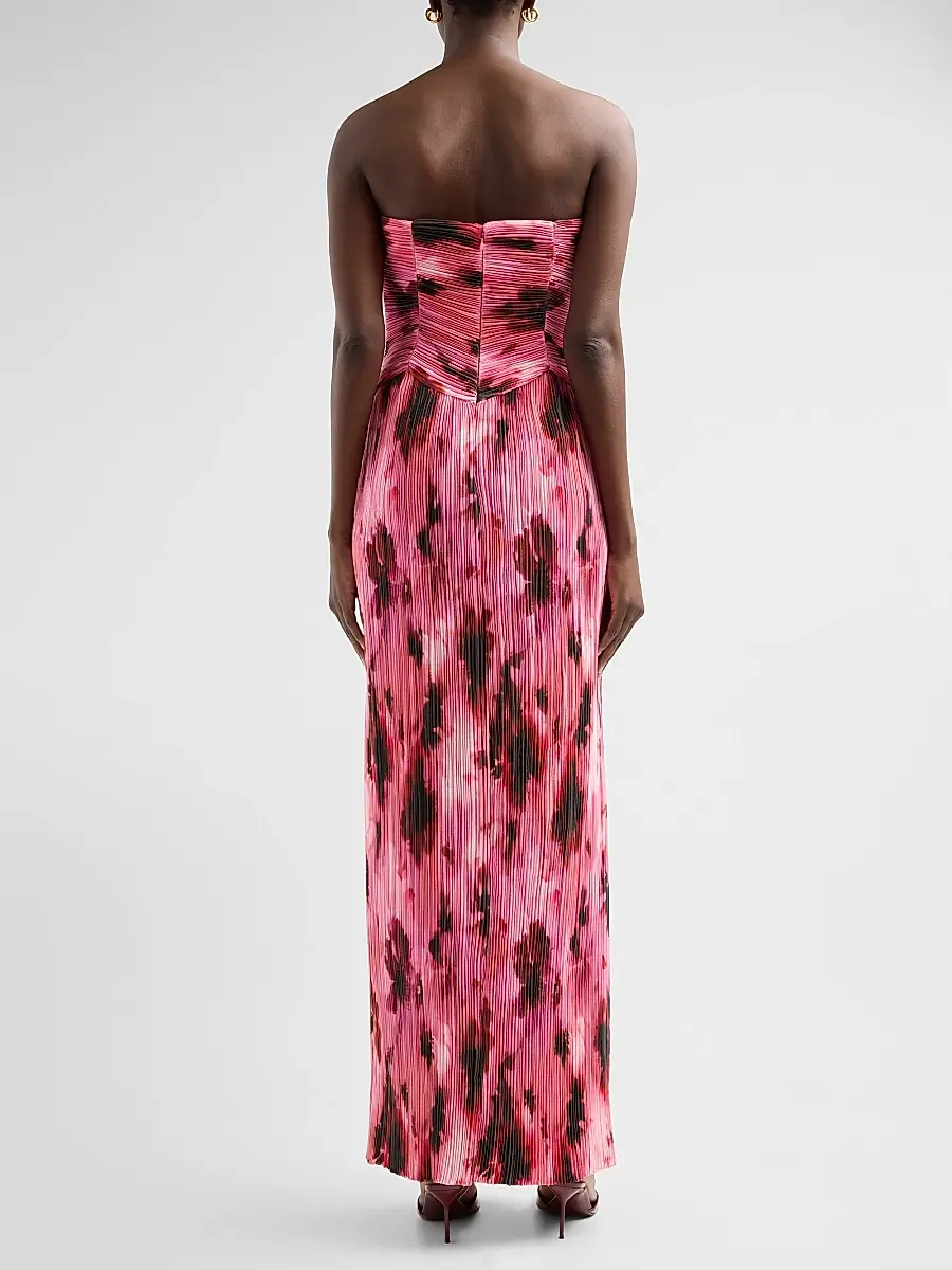 As It May Women's Monique Floral Plissè Gown | Thumbnail 3