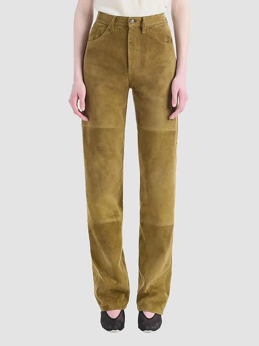 Altuzarra Women's Mills Suede Straight Pants | Thumbnail 2 Altuzarra Women's Mills Suede Straight Pants | Thumbnail 2