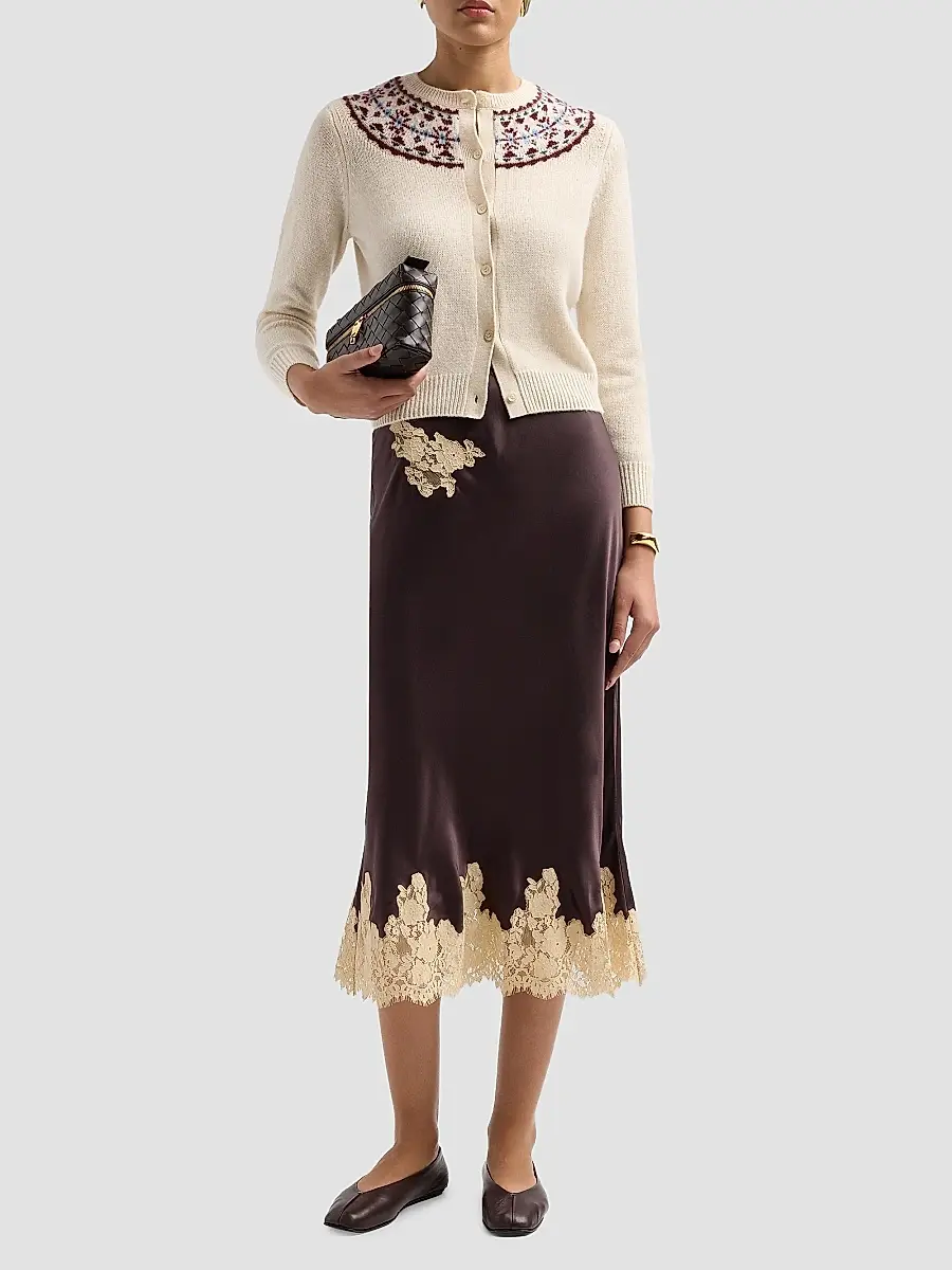 DÔEN Women's Elowen Bias-Cut Silk Midi Skirt | Thumbnail 2 DÔEN Women's Elowen Bias-Cut Silk Midi Skirt | Thumbnail 2
