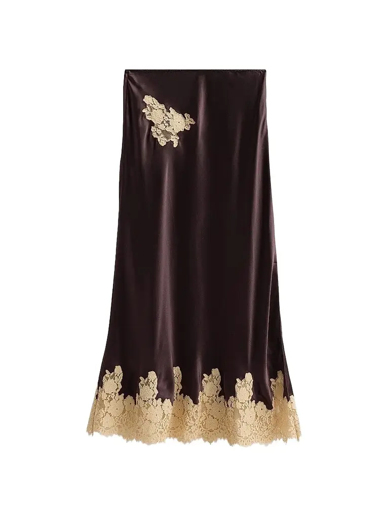 DÔEN Women's Elowen Bias-Cut Silk Midi Skirt | Image 1 DÔEN Women's Elowen Bias-Cut Silk Midi Skirt | Image 1