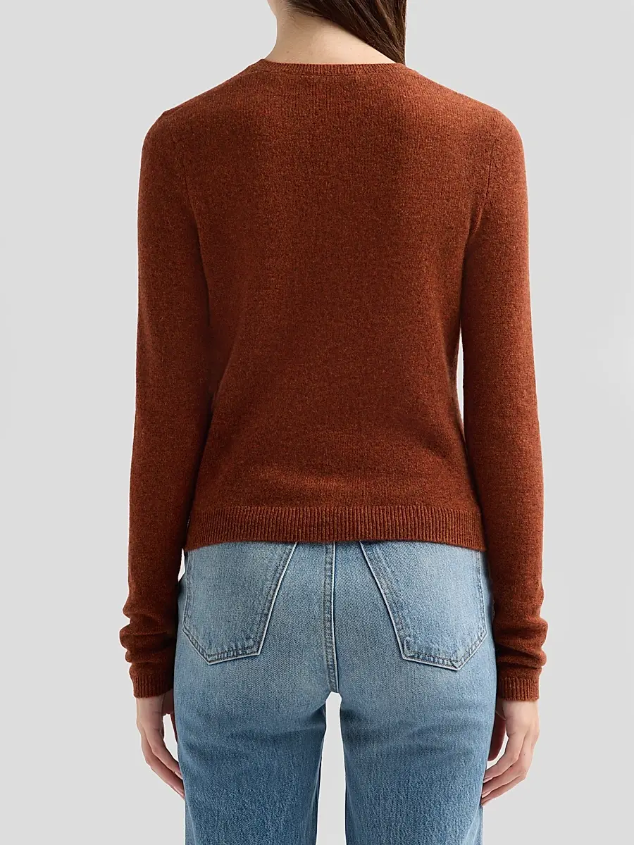 DÔEN Women's Heath Cashmere Henley Sweater | Thumbnail 3