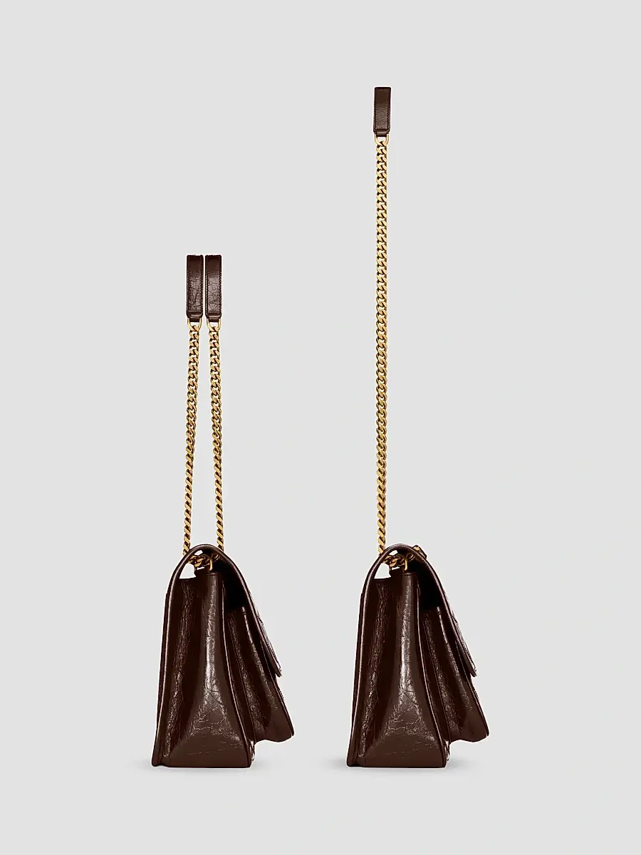 Saint Laurent Women's Niki Medium Shoulder Bag in Vintage Leather - Arabica | Thumbnail 7