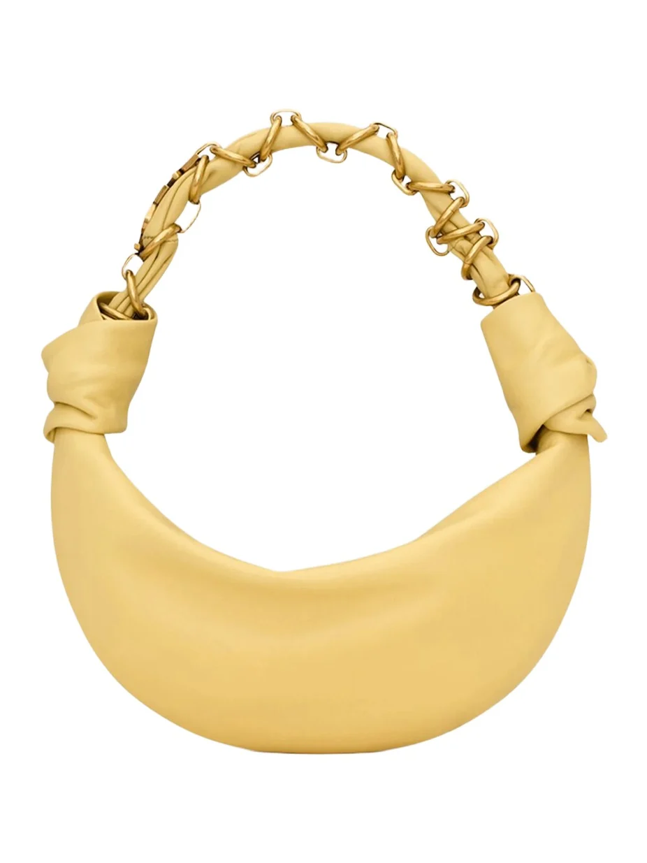 Saint Laurent Women's Amalia Mini Top Handle Bag in Lambskin - Soft Lemon