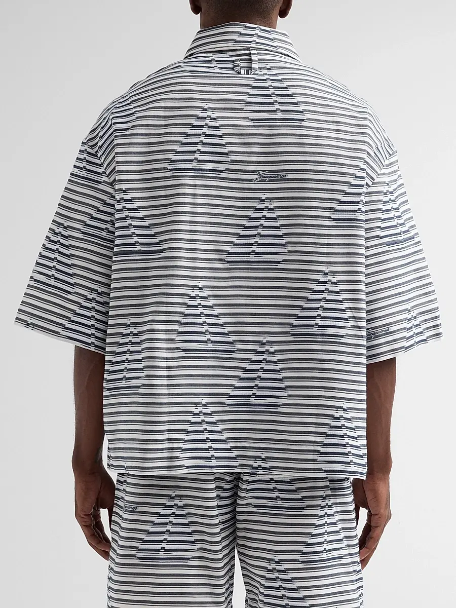 Jacquemus Men's Printed Cotton Short-Sleeve Shirt | Thumbnail 3 Jacquemus Men's Printed Cotton Short-Sleeve Shirt | Thumbnail 3