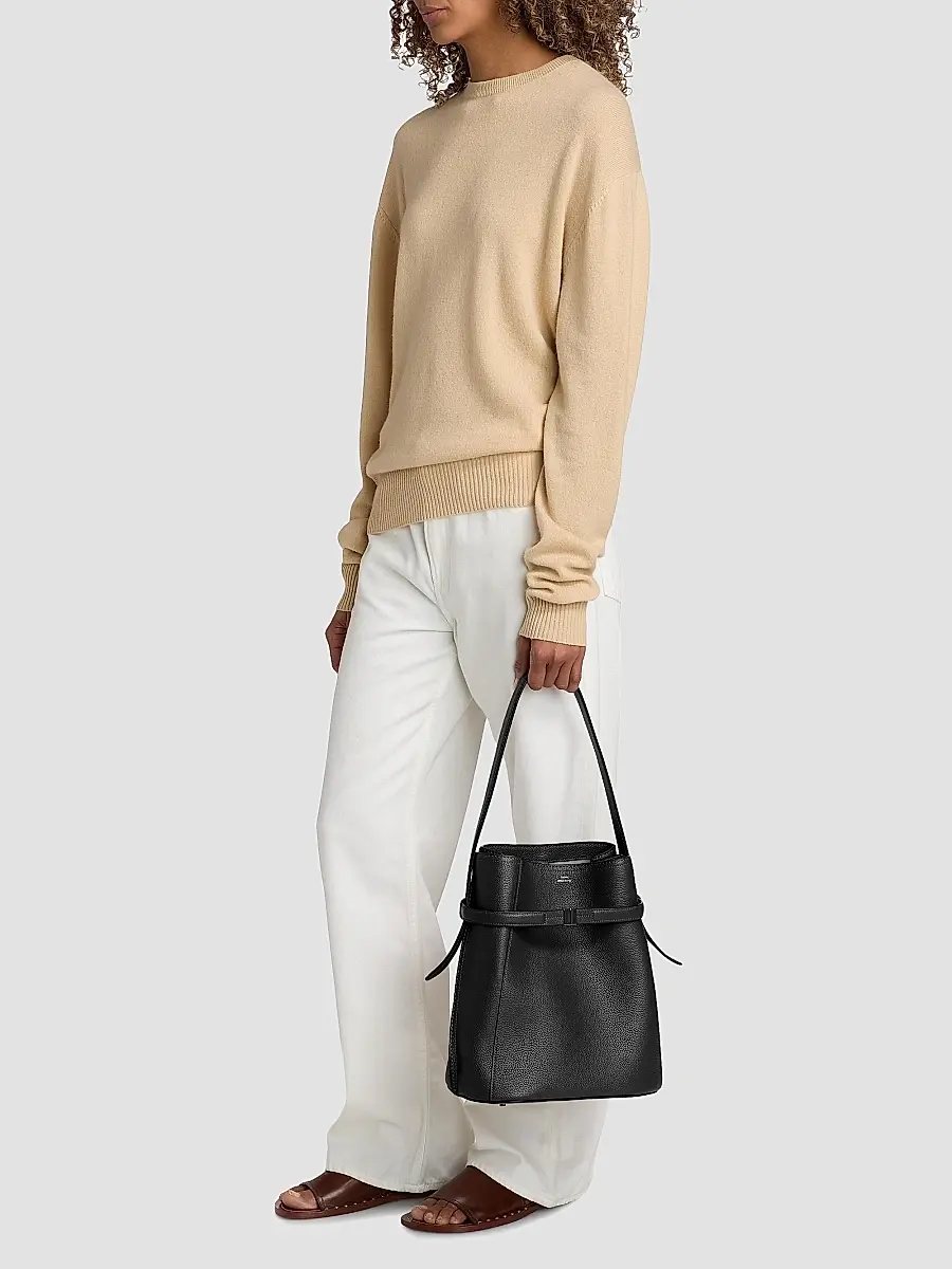 TOTEME Women's Belted Grained-Leather Bucket Bag | Thumbnail 2 TOTEME Women's Belted Grained-Leather Bucket Bag | Thumbnail 2