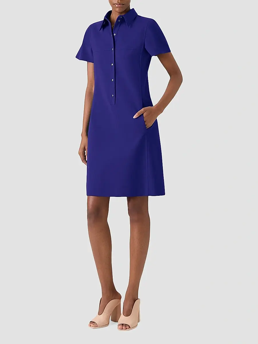 Akris Women's Stretch Cotton-Silk Polo Dress | Thumbnail 4