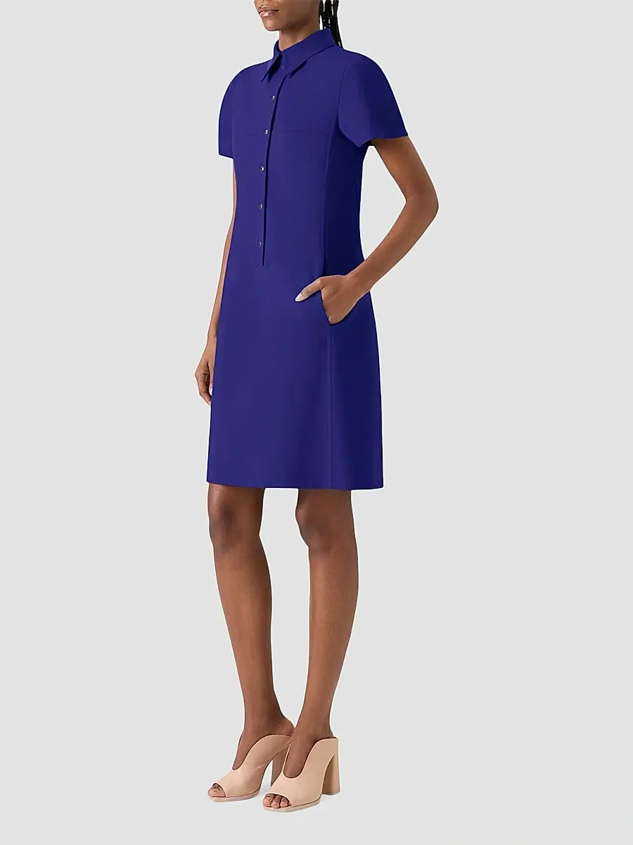 Akris Women's Stretch Cotton-Silk Polo Dress | Thumbnail 5