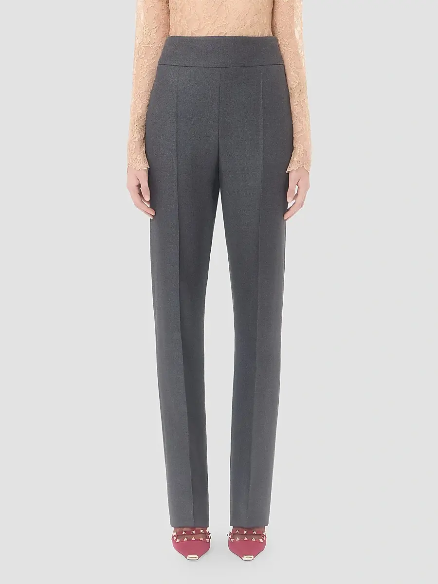 Valentino Women's Textured Silk Wool Pants | Thumbnail 3 Valentino Women's Textured Silk Wool Pants | Thumbnail 3