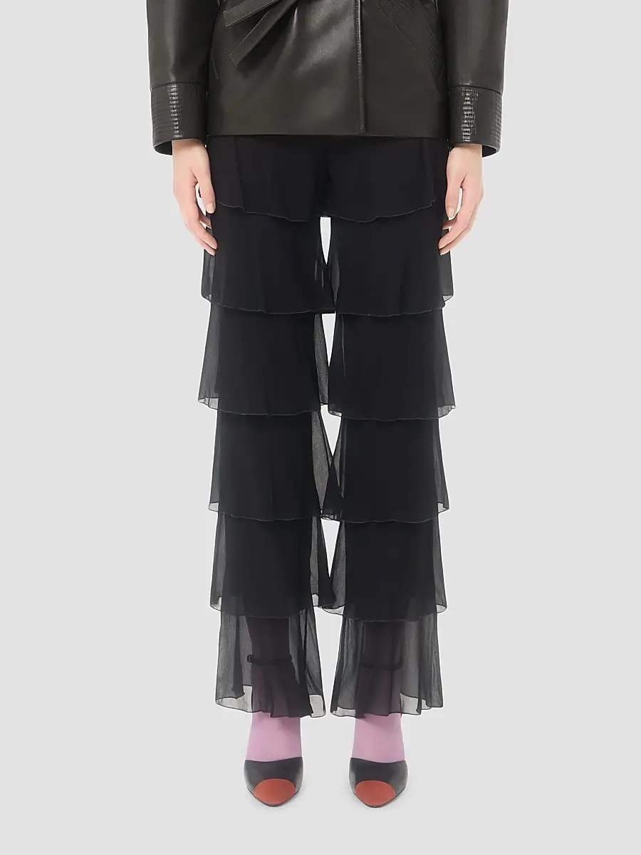 Valentino Women's Light Georgette Pants | Thumbnail 3