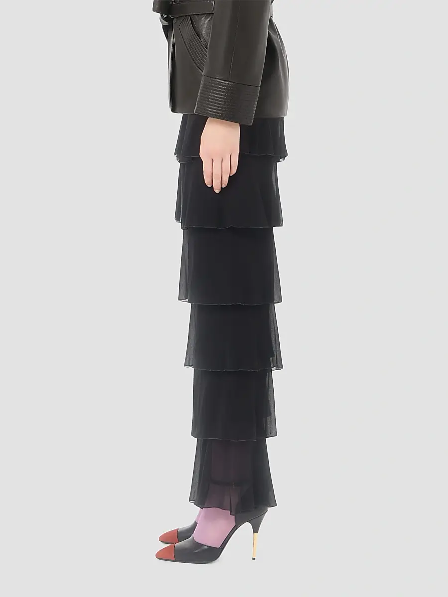 Valentino Women's Light Georgette Pants | Thumbnail 4