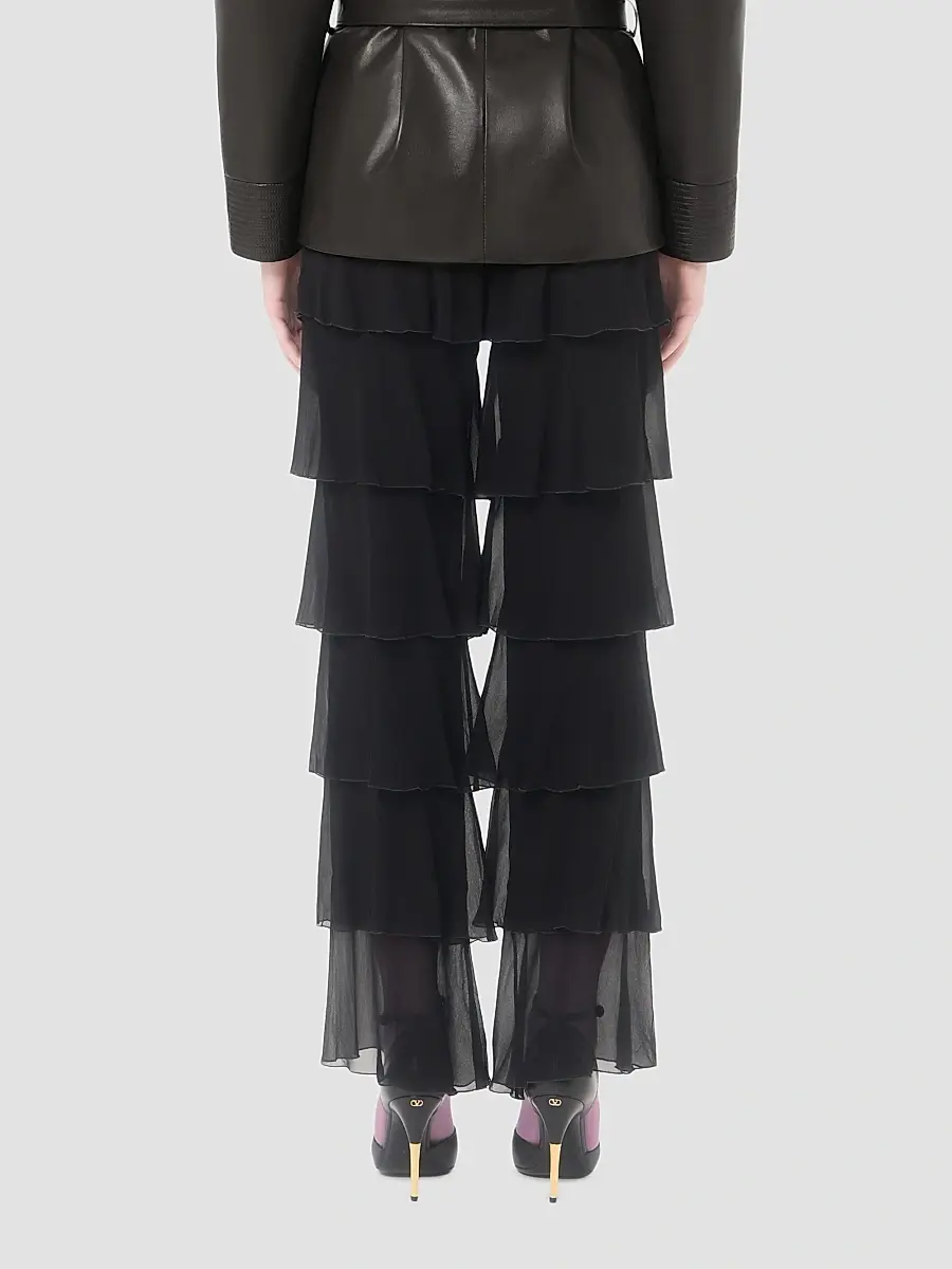 Valentino Women's Light Georgette Pants | Thumbnail 5