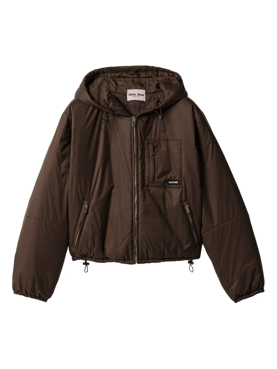 Miu Miu Women's Cropped Ripstop Down Jacket