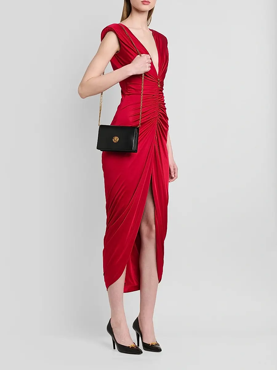 Versace Women's Ruched Liquid Jersey Cocktail Dress | Thumbnail 2 Versace Women's Ruched Liquid Jersey Cocktail Dress | Thumbnail 2