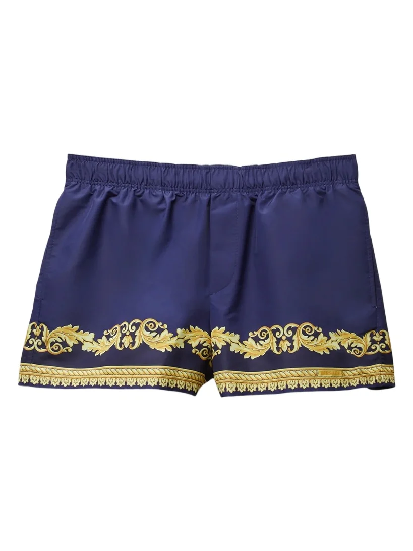 Men's Barocco-Print Swim Shorts Men's Barocco-Print Swim Shorts