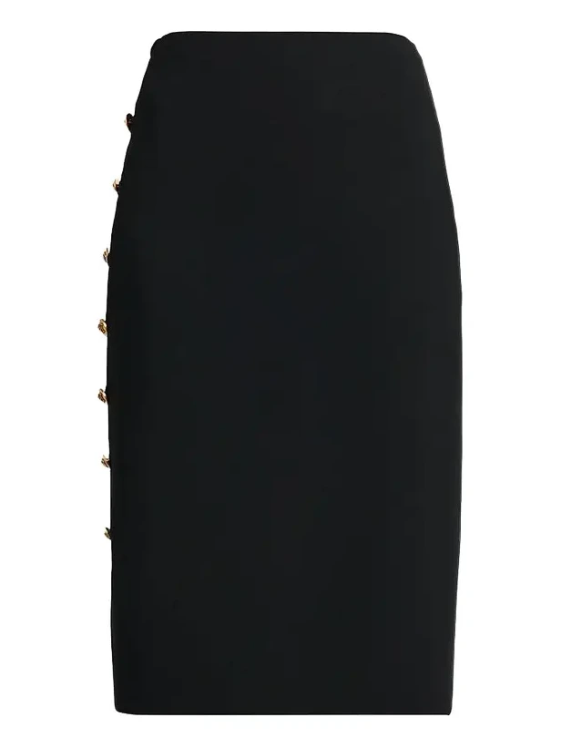 Versace Women's Medusa Button Cady Pencil Skirt