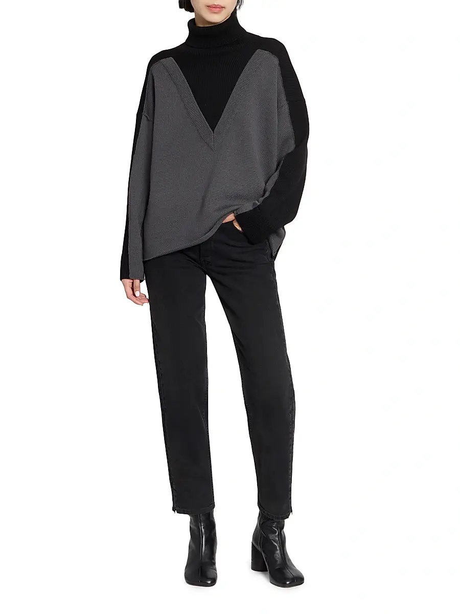 MM6 MAISON MARGIELA Women's Zip Straight-Leg Jeans | Thumbnail 2 MM6 MAISON MARGIELA Women's Zip Straight-Leg Jeans | Thumbnail 2