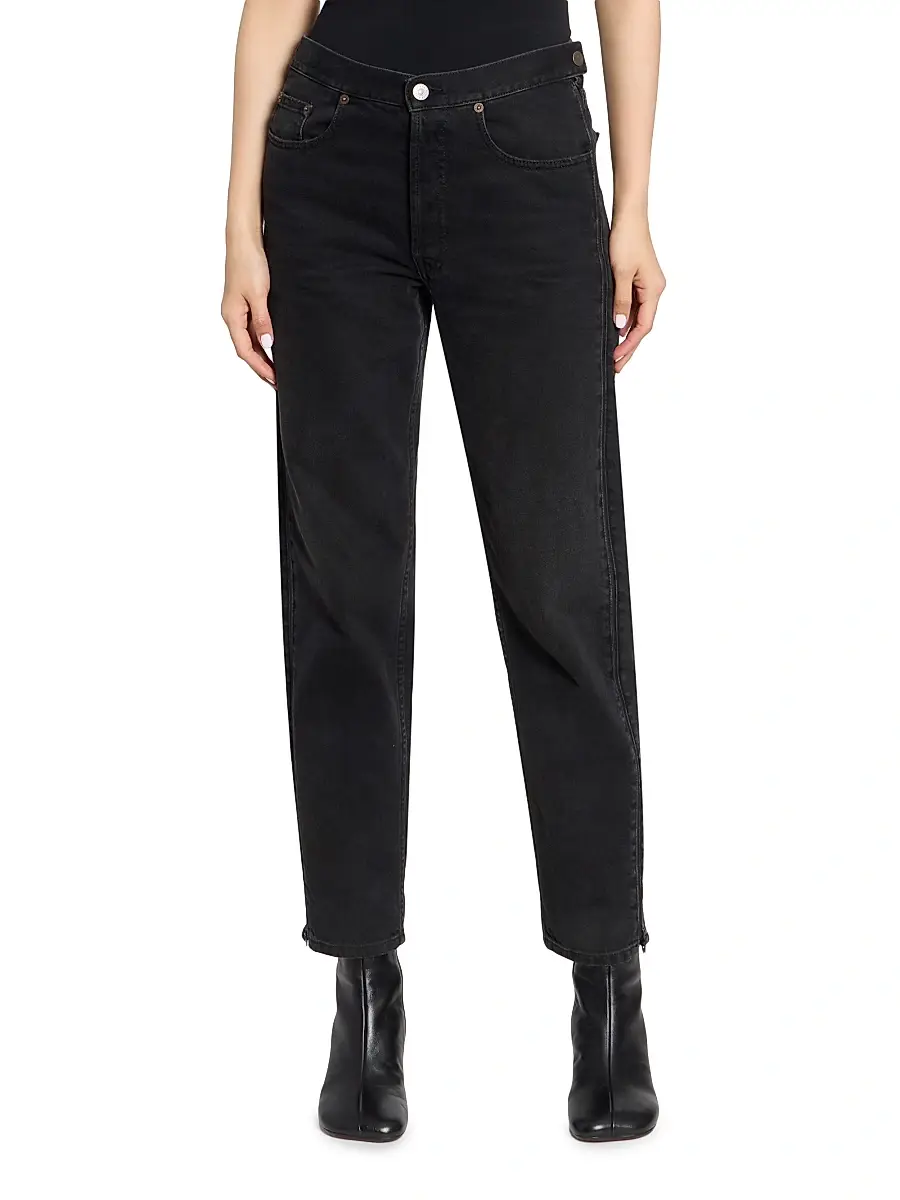 MM6 MAISON MARGIELA Women's Zip Straight-Leg Jeans | Thumbnail 3 MM6 MAISON MARGIELA Women's Zip Straight-Leg Jeans | Thumbnail 3
