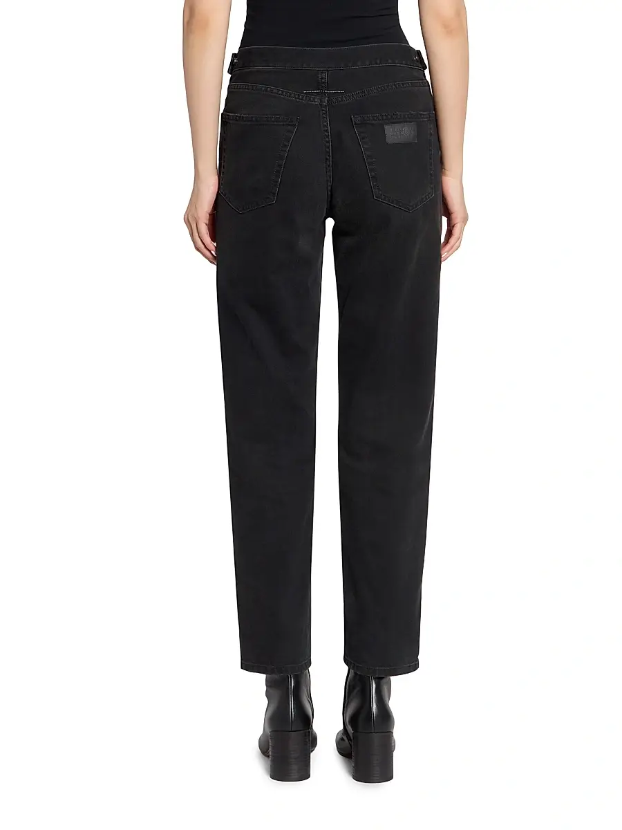 MM6 MAISON MARGIELA Women's Zip Straight-Leg Jeans | Thumbnail 5 MM6 MAISON MARGIELA Women's Zip Straight-Leg Jeans | Thumbnail 5