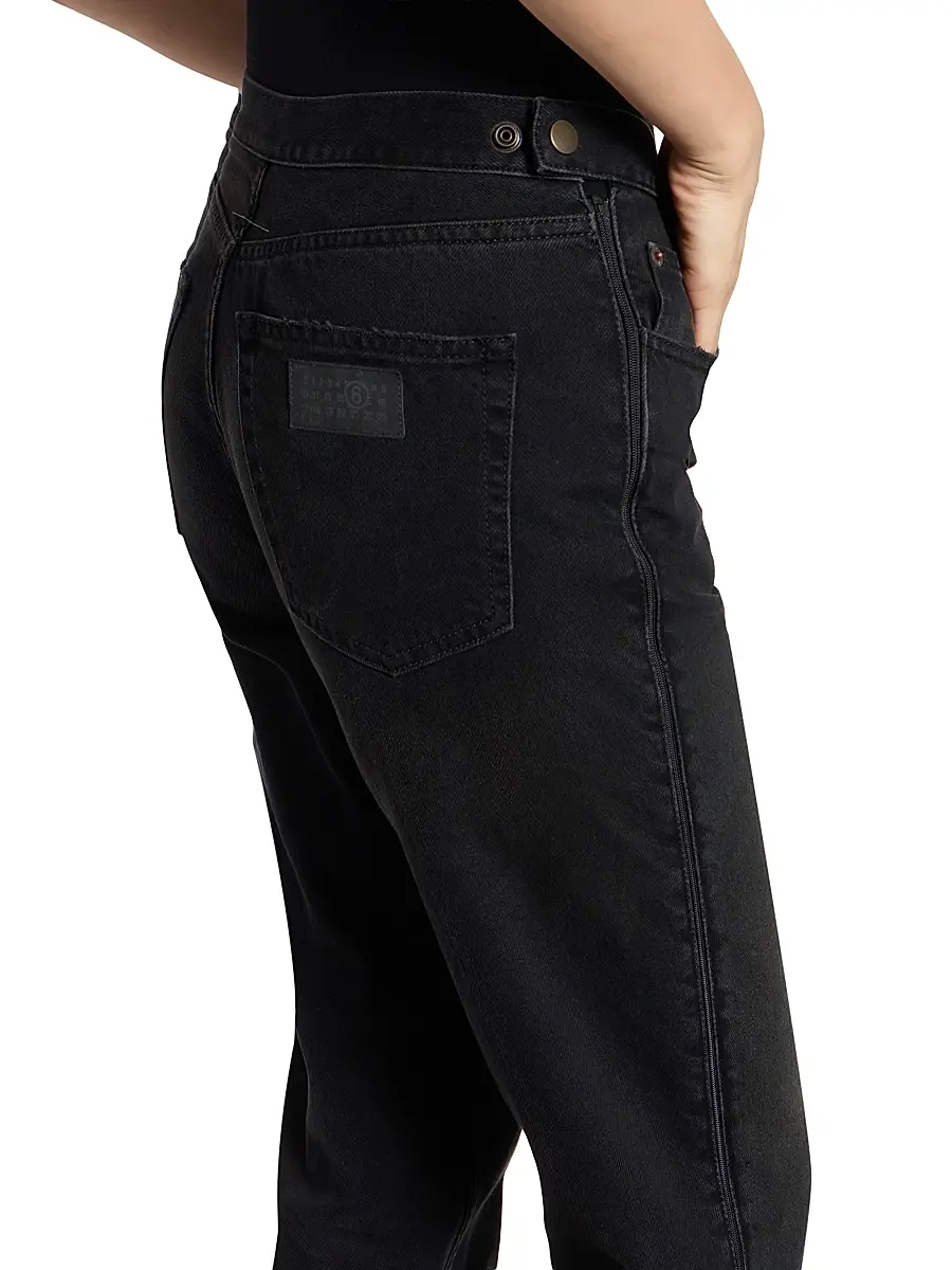 MM6 MAISON MARGIELA Women's Zip Straight-Leg Jeans | Thumbnail 6 MM6 MAISON MARGIELA Women's Zip Straight-Leg Jeans | Thumbnail 6