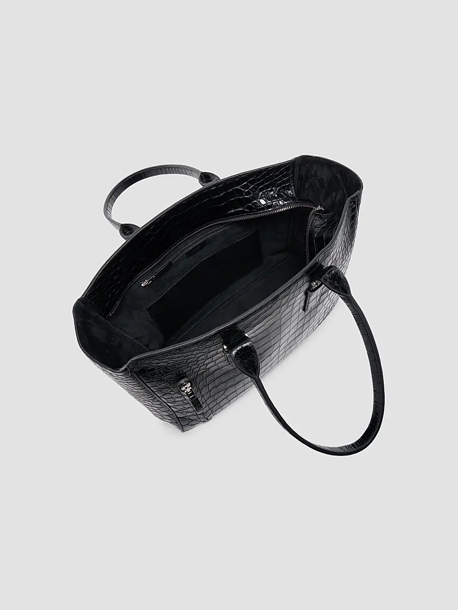 Tom Ford Men's Crocodile-Embossed Leather Tote Bag | Thumbnail 3