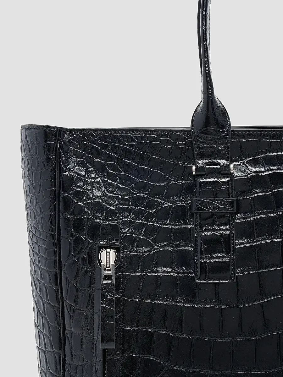 Tom Ford Men's Crocodile-Embossed Leather Tote Bag | Thumbnail 4
