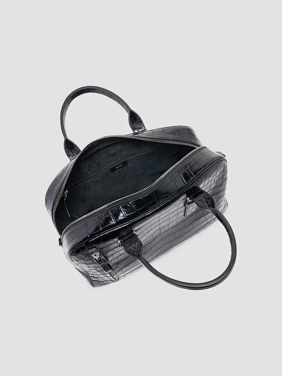Tom Ford Men's Crocodile-Embossed Leather Top Handle Bag | Thumbnail 3