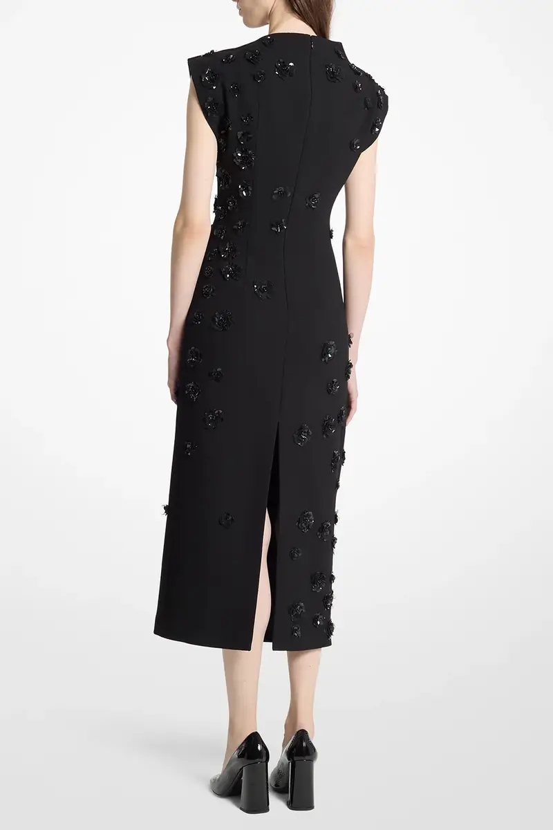 Michael Kors Collection Embellished Draped Flower Dress | Thumbnail 2