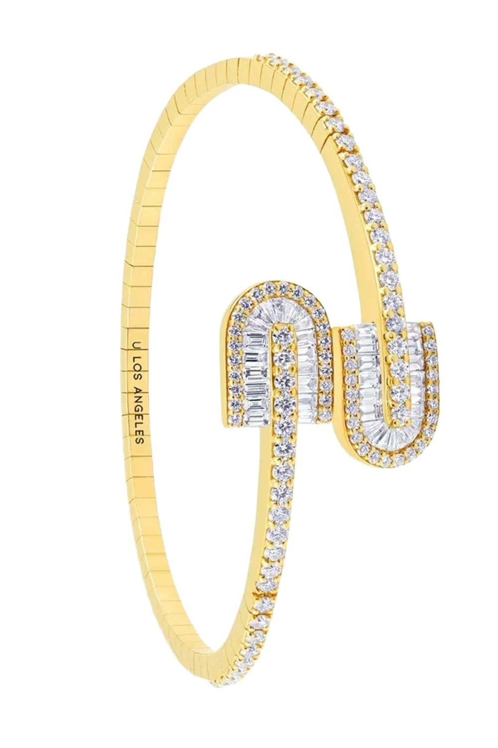Diamond Baguette U Duo Bangle Braclet Diamond Baguette U Duo Bangle Braclet
