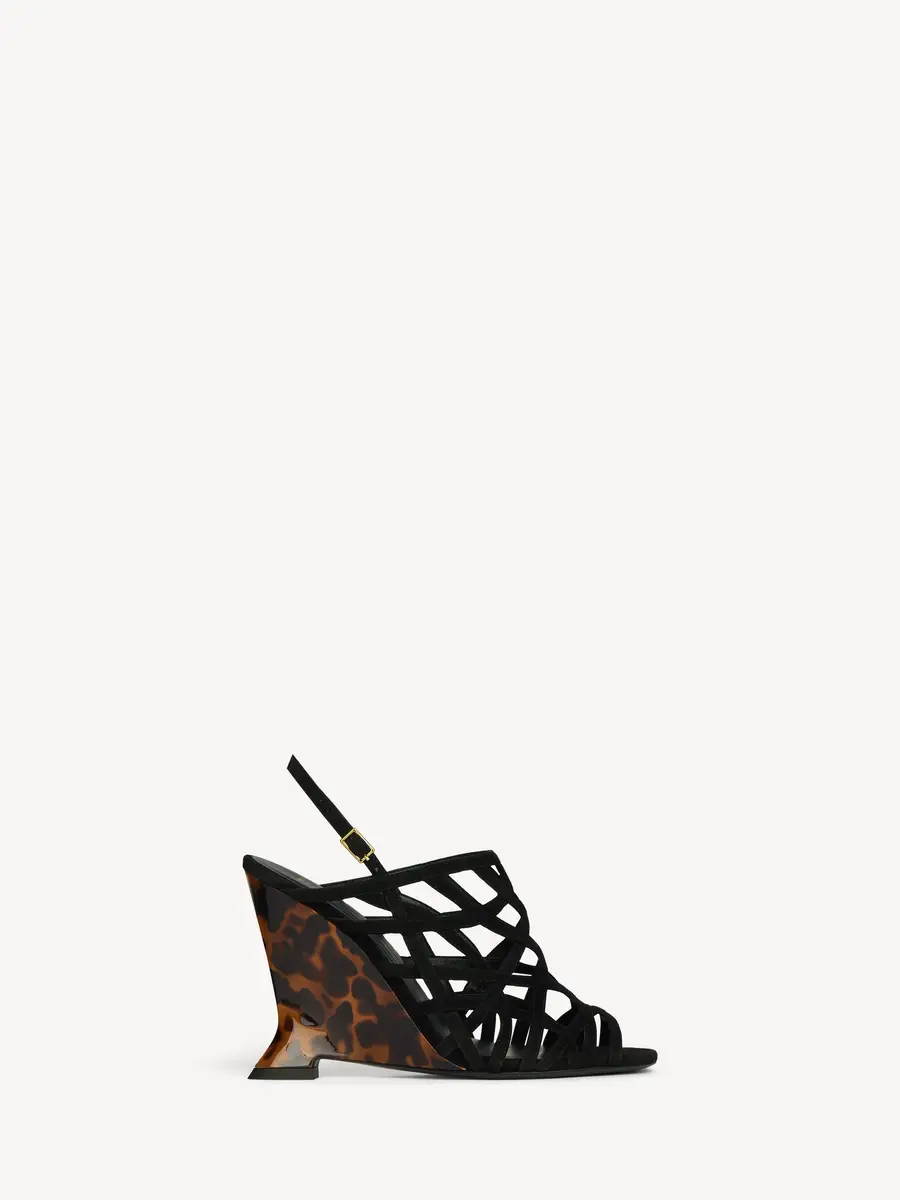 Balmain Wedge Cage sandals in suede | Thumbnail 2 Balmain Wedge Cage sandals in suede | Thumbnail 2