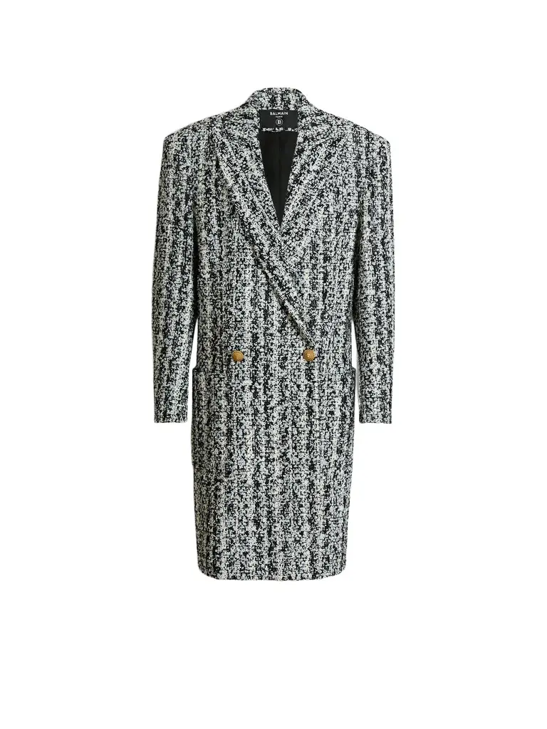 Balmain Long tweed coat | Image 1 Balmain Long tweed coat | Image 1