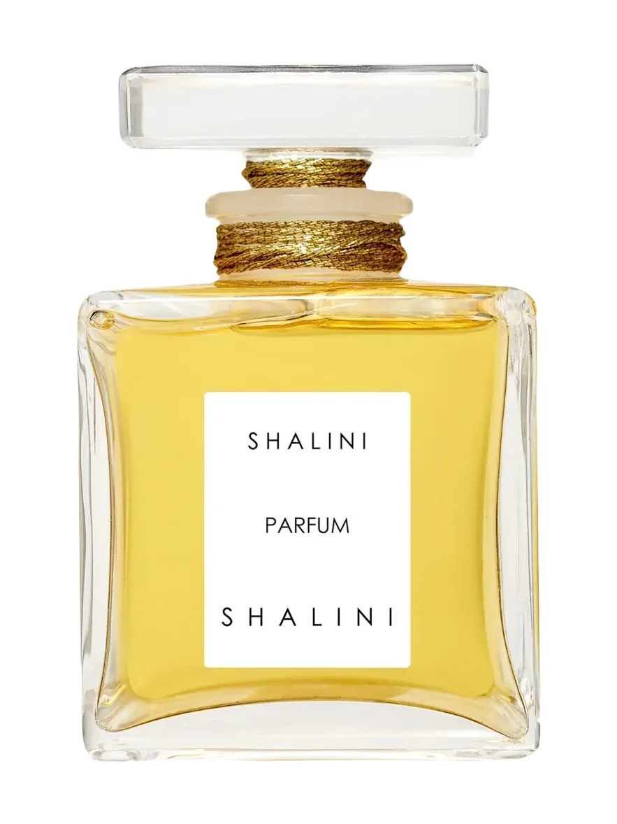 Shalini Parfum Cubique Glass Bottle with Glass Stopper sealed with Gold Thread, 1.7 oz./ 50 mL