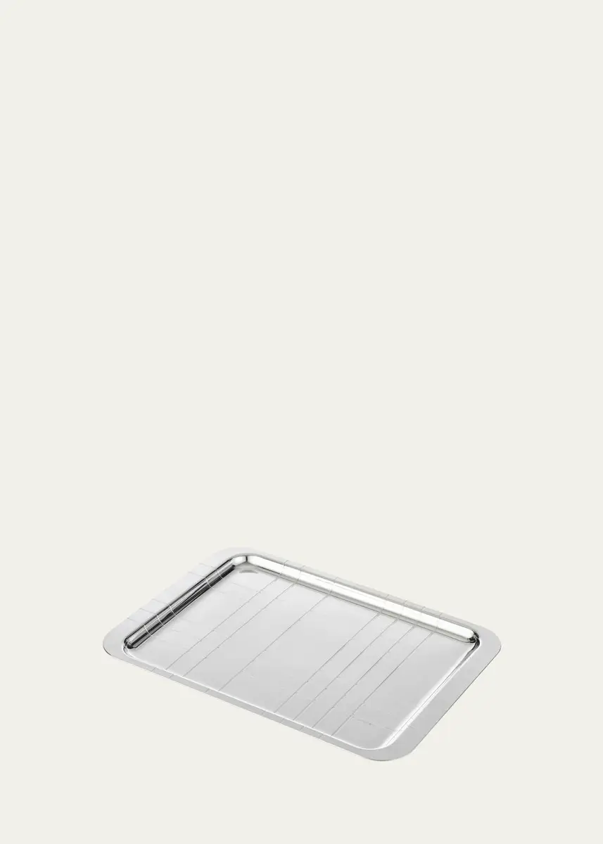 Christofle Graphik Small Silver-Plated Tray, 8" x 12" | Thumbnail 2