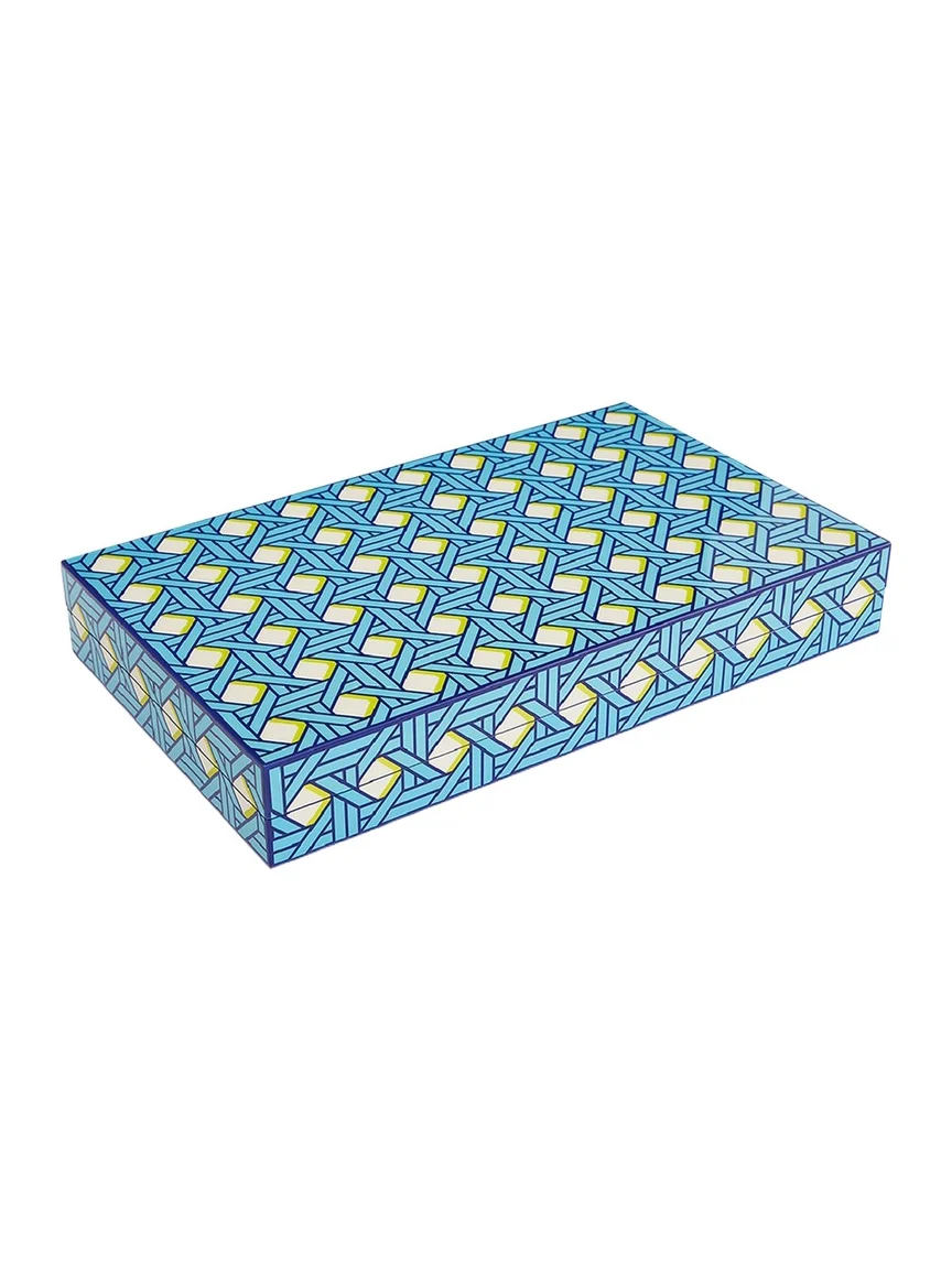 Jonathan Adler Basketweave Backgammon Set