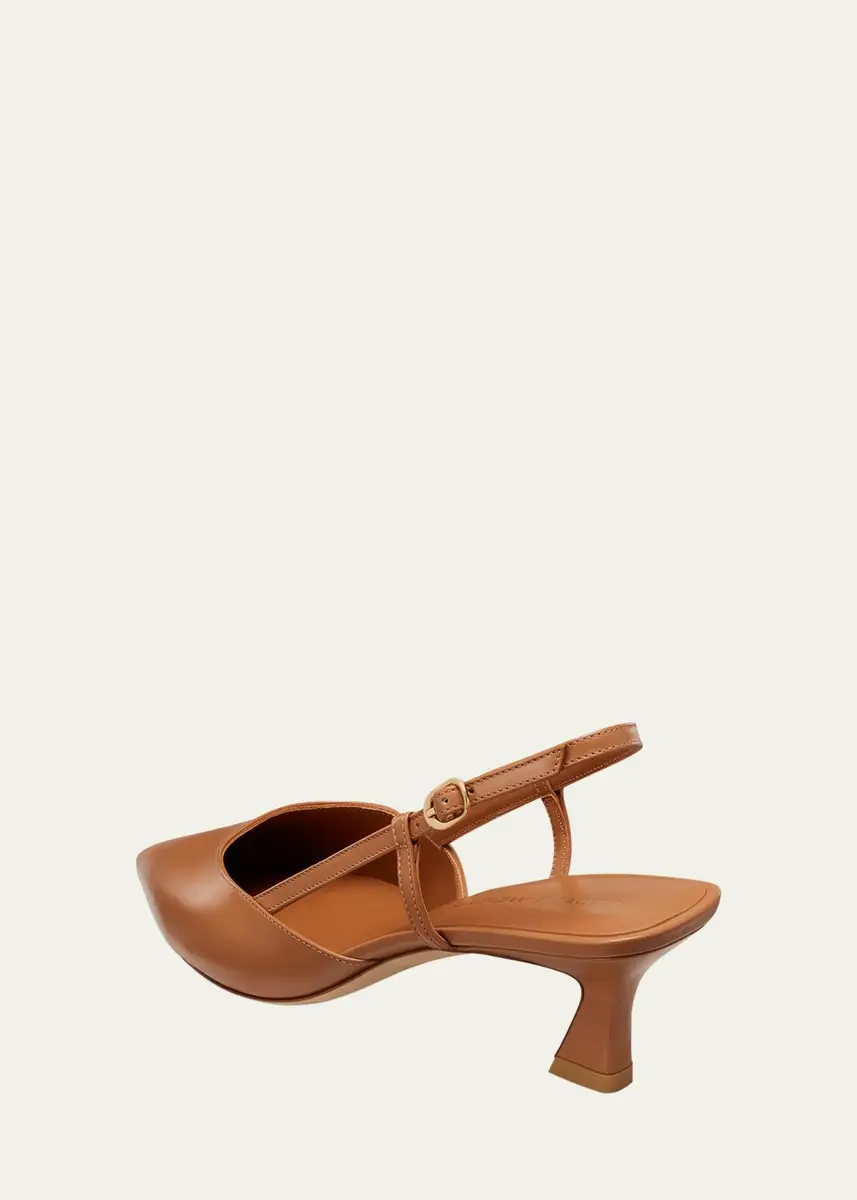 Stuart Weitzman Vinnie Leather Kitten Slingback Pumps | Thumbnail 7 Stuart Weitzman Vinnie Leather Kitten Slingback Pumps | Thumbnail 7