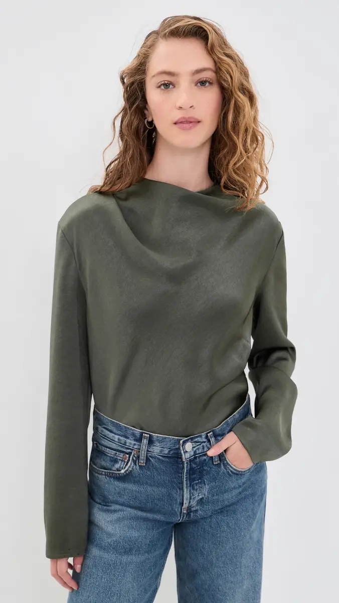 Vince Draped Cowl Neck Blouse | Thumbnail 2 Vince Draped Cowl Neck Blouse | Thumbnail 2