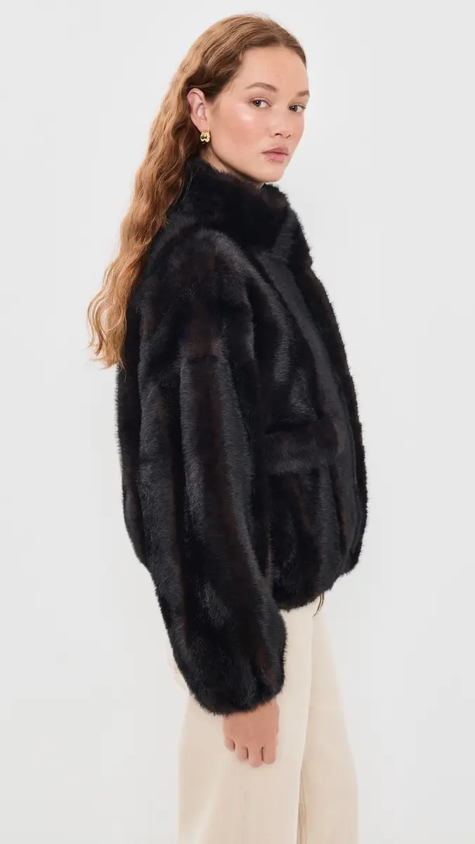 Apparis Iris Shaved Mink Bomber Jacket | Thumbnail 4 Apparis Iris Shaved Mink Bomber Jacket | Thumbnail 4