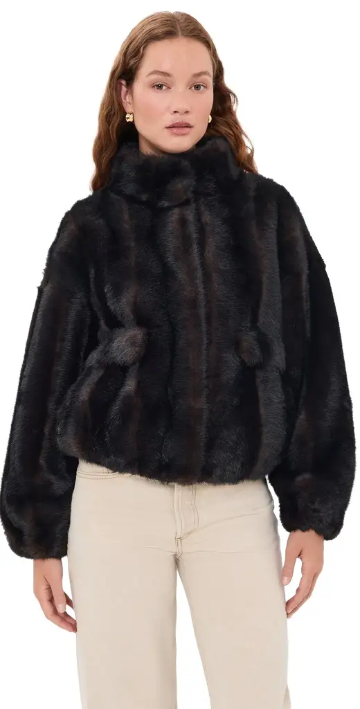 Apparis Iris Shaved Mink Bomber Jacket