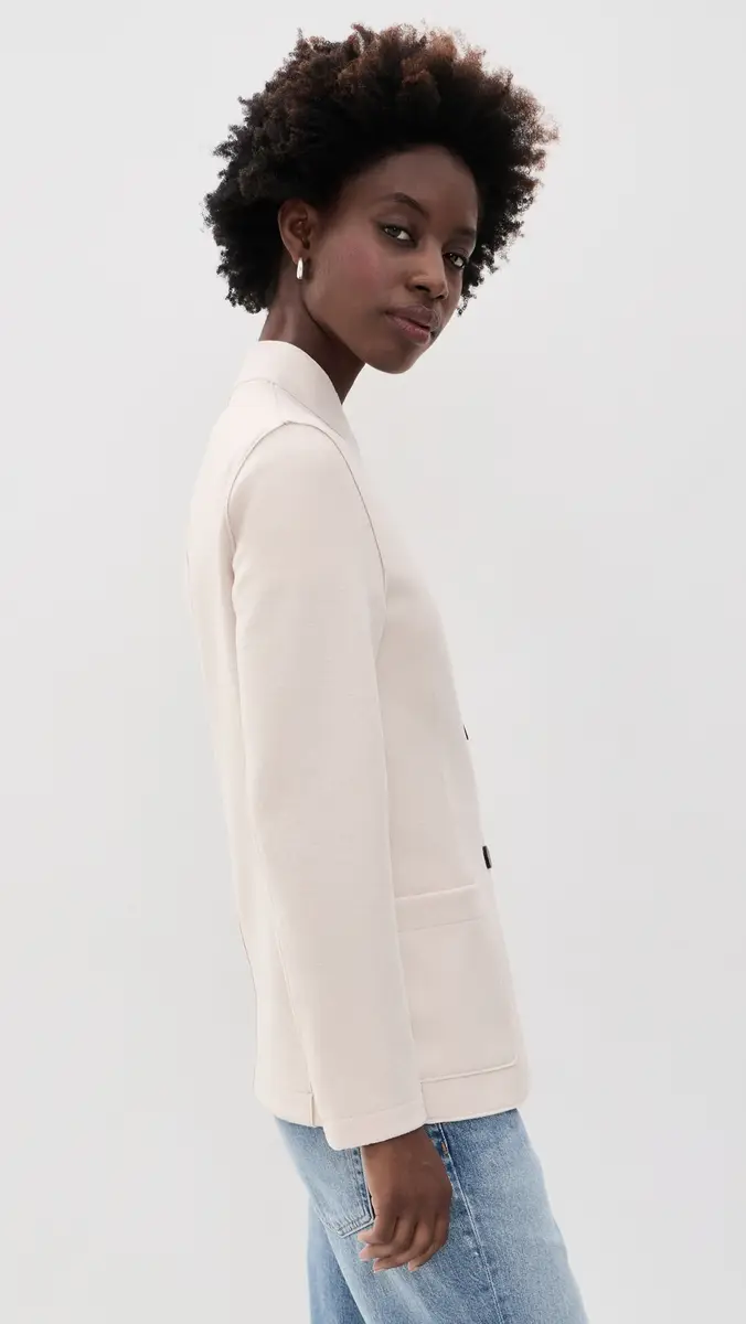Harris Wharf London Nehru Jacket Pressed Wool Coat | Thumbnail 4 Harris Wharf London Nehru Jacket Pressed Wool Coat | Thumbnail 4