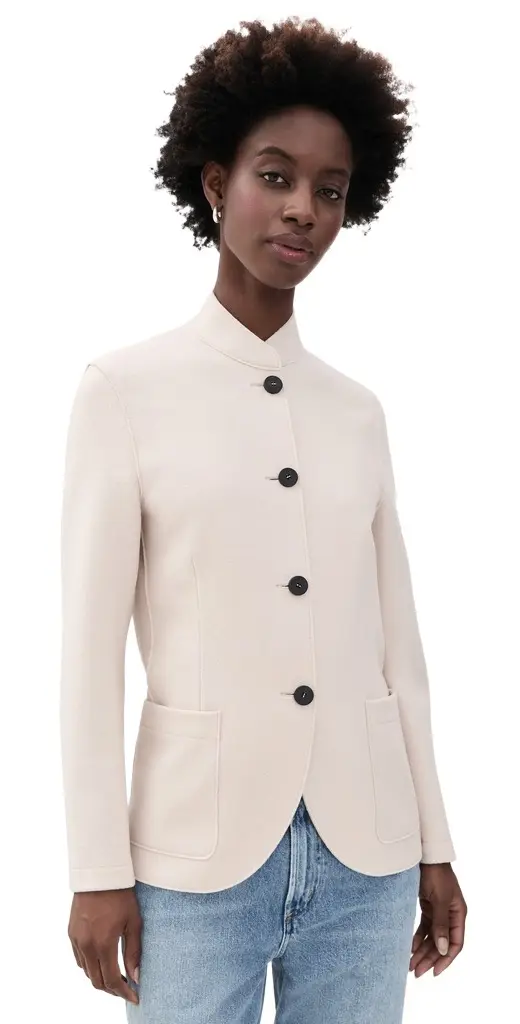 Nehru Jacket Pressed Wool Coat Nehru Jacket Pressed Wool Coat