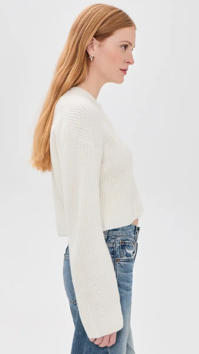 GOOD AMERICAN The Shrunken Cable Cardigan | Thumbnail 4
