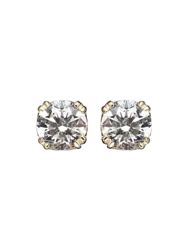 14kt gold earrings with diamonds
