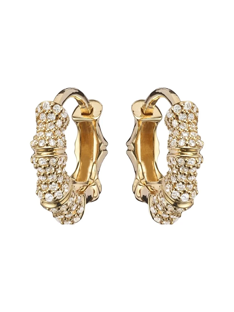 14kt gold earrings with diamonds