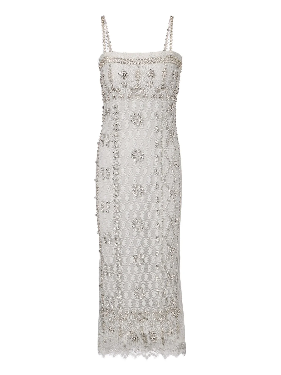 Costarellos Leona beaded lace cocktail dress