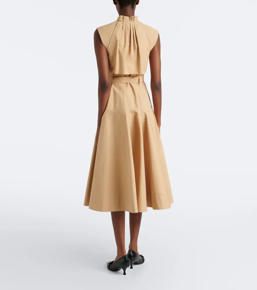 Burberry Caped cotton poplin midi dress | Thumbnail 5 Burberry Caped cotton poplin midi dress | Thumbnail 5