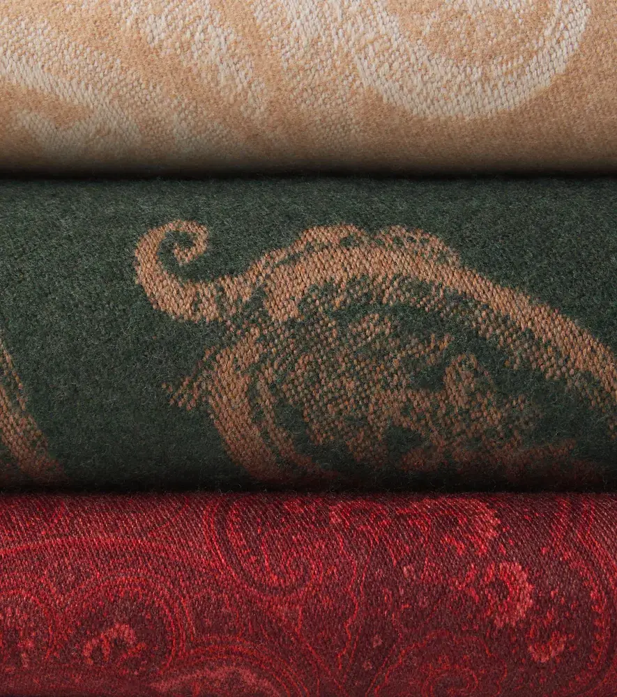 Etro Azuki fringed paisley wool throw | Thumbnail 3