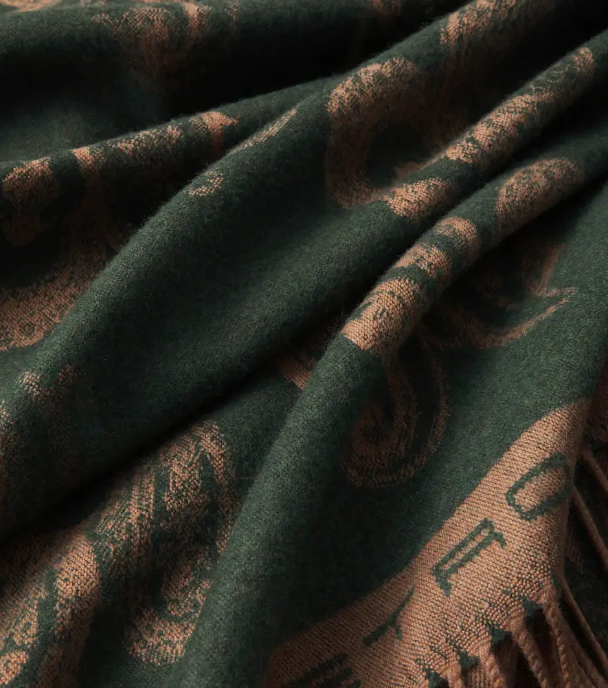 Etro Azuki fringed paisley wool throw | Thumbnail 4