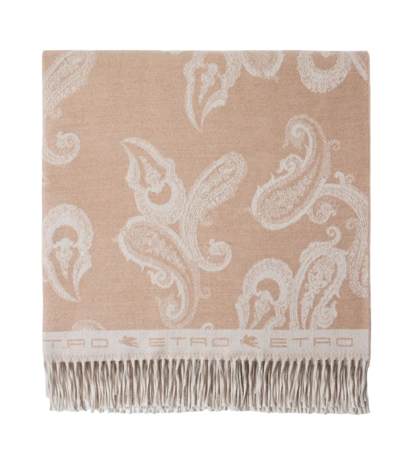 Etro Azuki fringed paisley wool throw
